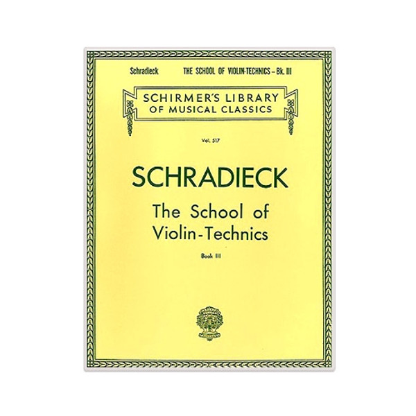 Schradieck: The School of Violin - Technics Book III