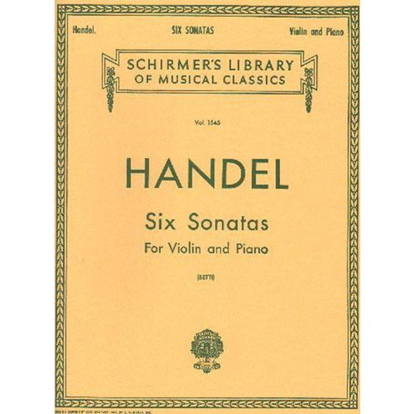 Handel Six Sonatas for Violin and Piano by Adolfo Betti