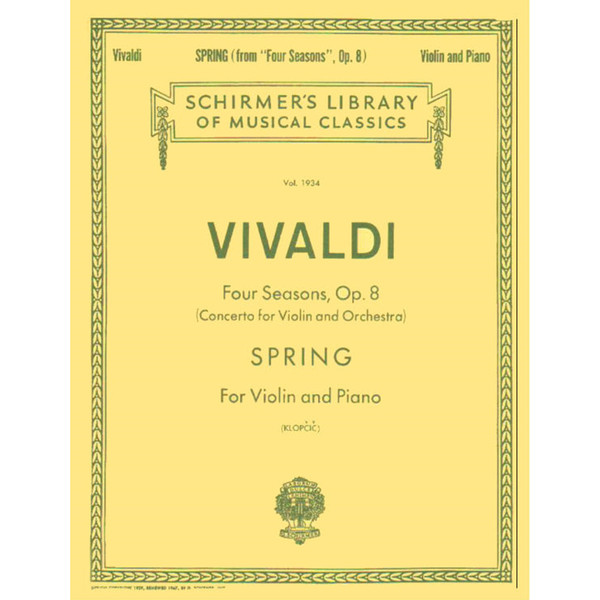 Vivaldi Four Seasons, Op. 8 (Concerto for Violin and Orchestra): SPRING for Violin and Piano by Rok Klopcic