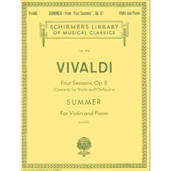 Vivaldi Four Seasons, Op. 8 (Concerto for Violin and Orchestra): SUMMER for Violin and Piano by Rok Klopcic