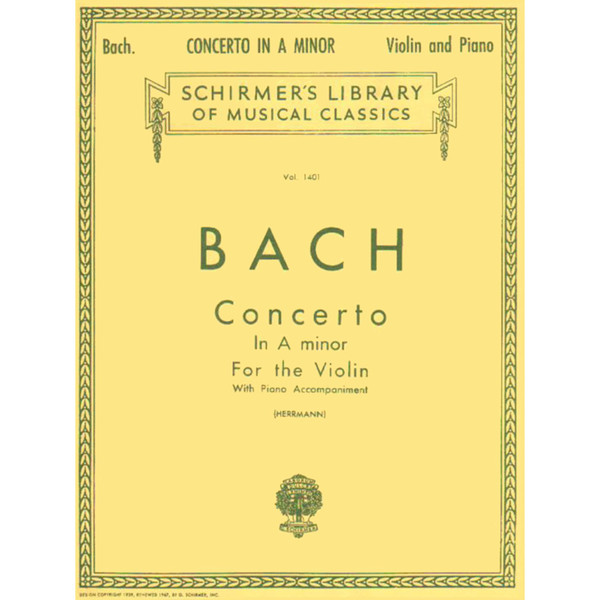 Bach - Concerto in A Minor for the Violin with Piano Accompaniment by Eduard Herrmann