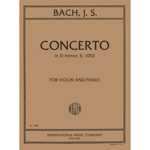 Bach, J.S. - Concerto in D Minor, S. 1052 for Violin and Piano