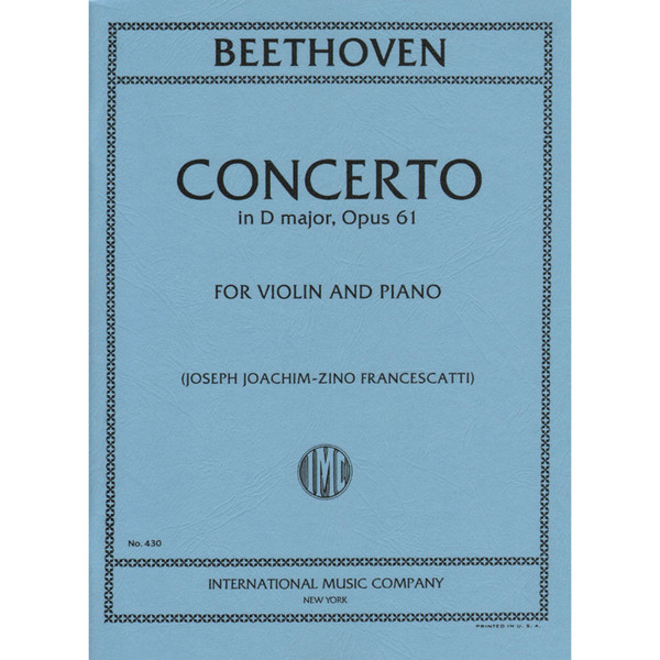 Beethoven - Concerto in D Major, Op. 61 for Violin and Piano by Francescatti