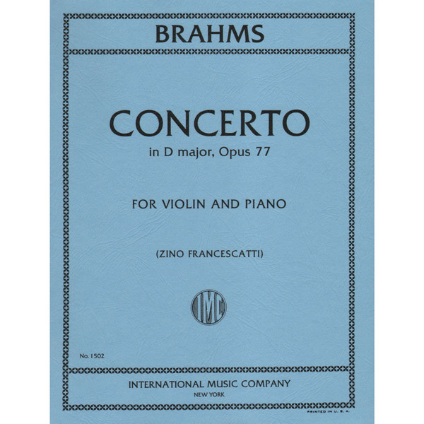 Brahms - Concerto in D Major, Op. 77 for Violin and Piano by Zino Francescatti