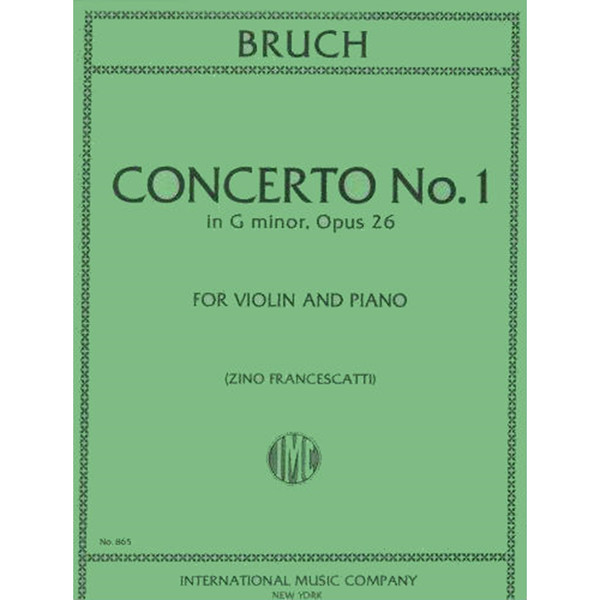 Bruch - Concerto No. 1 in G Minor, Opus 26 for Violin and Piano by Zino Francescatti