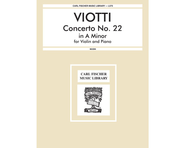 Viotti - Concerto No. 22 in A Minor for Violin and Piano by Musin