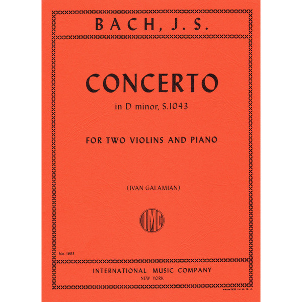 Bach - Concerto in D Minor, S. 1043 for Two Violins and Piano by Ivan Galamian