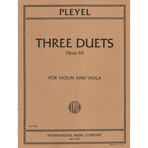 Pleyel - Three Duets Opus 69 for Violin and Viola