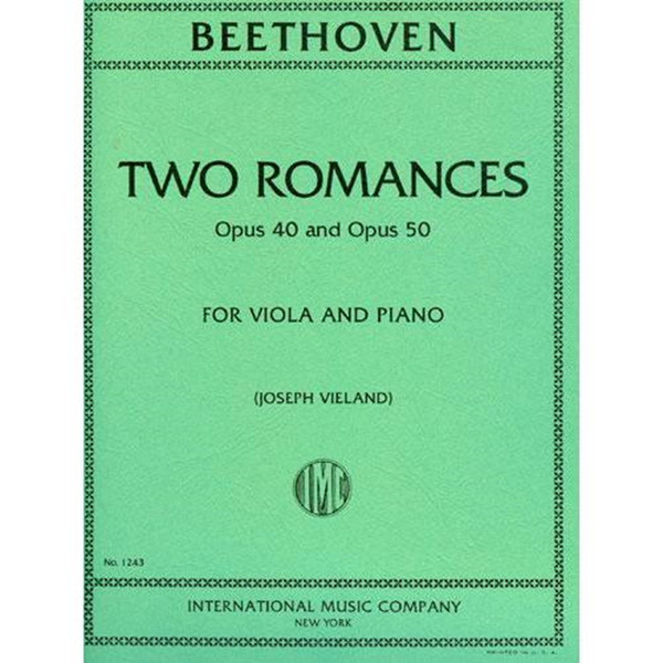 Beethoven - Two Romances Opus 40 and Opus 50 for Viola and Piano by Joseph Vieland