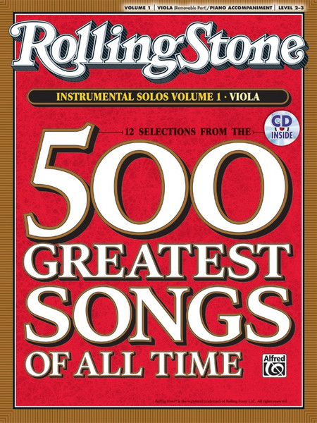 12 Selections from Rolling Stone Magazine's 500 Greatest Songs of All Time: Volume 1 Instrumental Solos Level 2-3 for Viola (Book/CD Set)