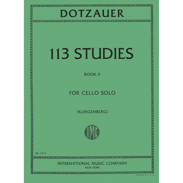 Dotzauer - 113 Studies Book 2 for Cello by Klingenberg