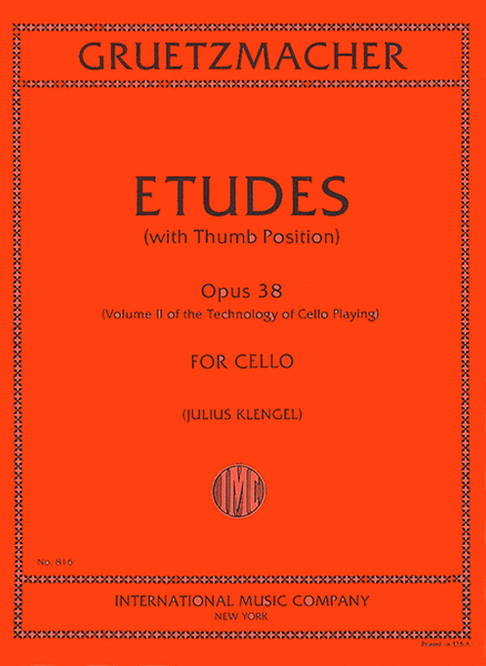Gruetzmacher - Etudes with Thumb Positions Op. 38 Volume 2