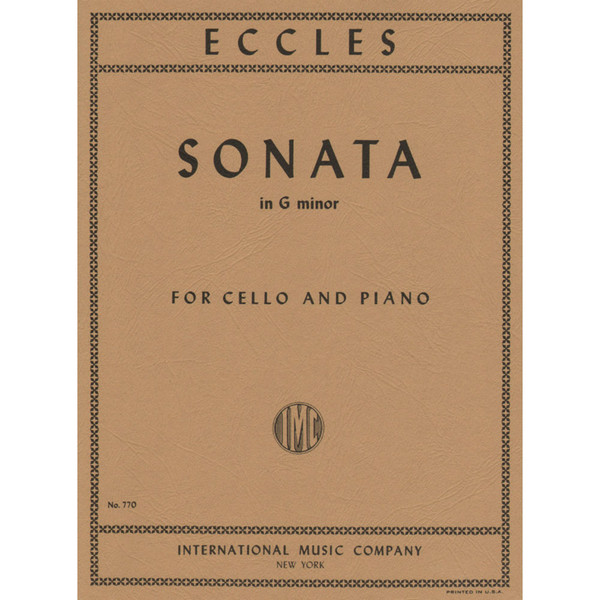 Eccles - Sonata in G Minor for Cello and Piano