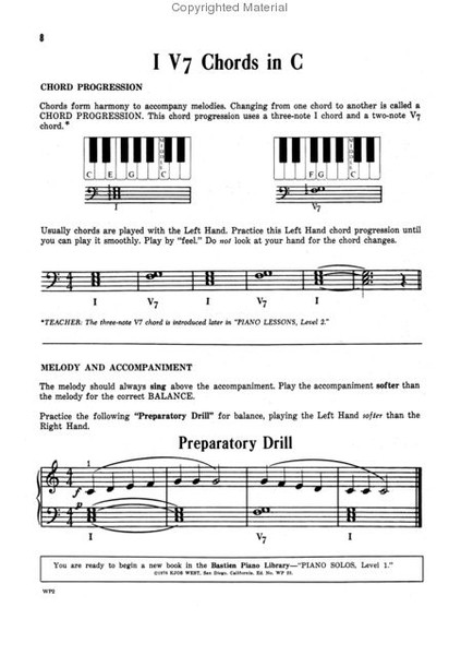 Bastien Piano Lilbrary - Piano Lessons - Level 1