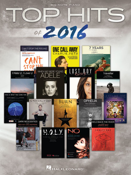 Top Hits of 2016 in Big-Note Piano
