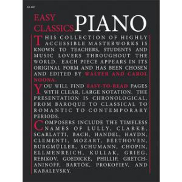 Easy Classics Piano for Easy Piano