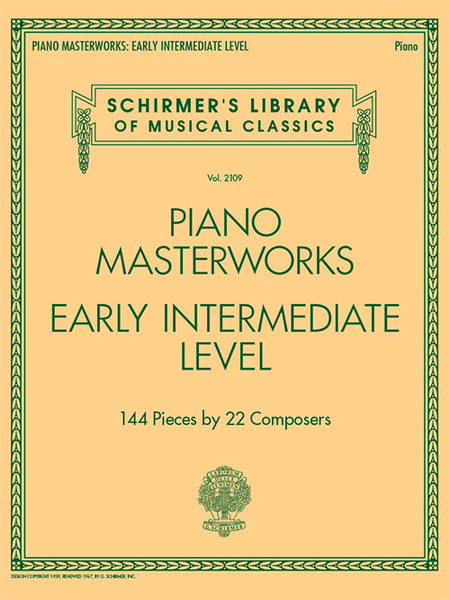 Schirmer's Library of Musical Classics Vol. 2109 - Piano Masterworks: Early Intermediate Level