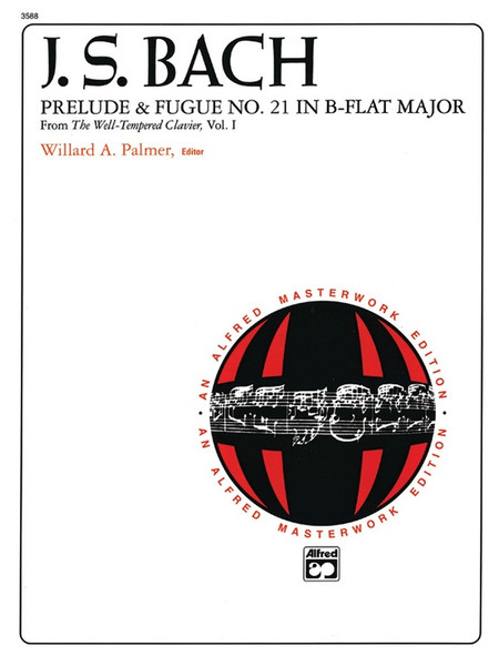 J.S. Bach - Prelude & Fugue No. 21 in B-flat Major Single Sheet for Intermediate to Advanced Piano