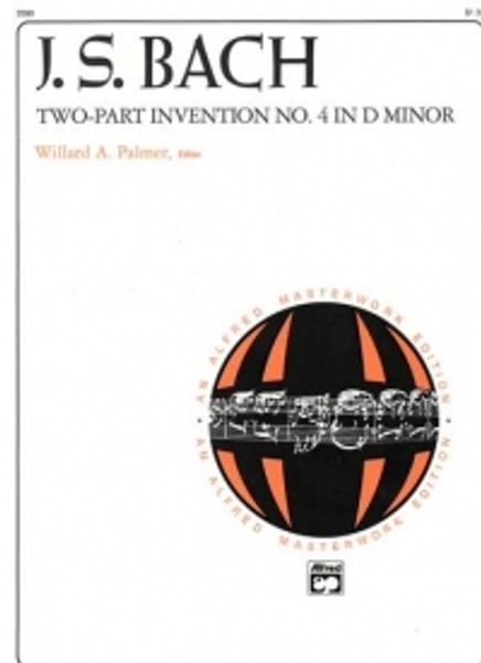 J.S. Bach - Two-Part Invention No. 4 in D Minor Single Sheet for Intermediate to Advanced Piano