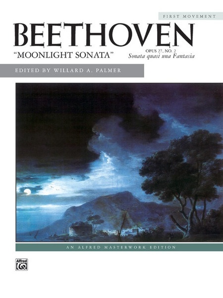 Beethoven - Moonlight Sonata: First Movement Opus 27, No.2 Single Sheet (Alfred Masterwork Edition) for Intermediate to Advanced Piano