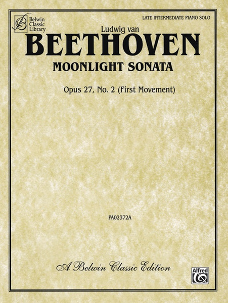 Beethoven - Moonlight Sonata, Opus 27, No. 2: First Movement Single Sheet (Belwin Classic Edition) for Late Intermediate Piano