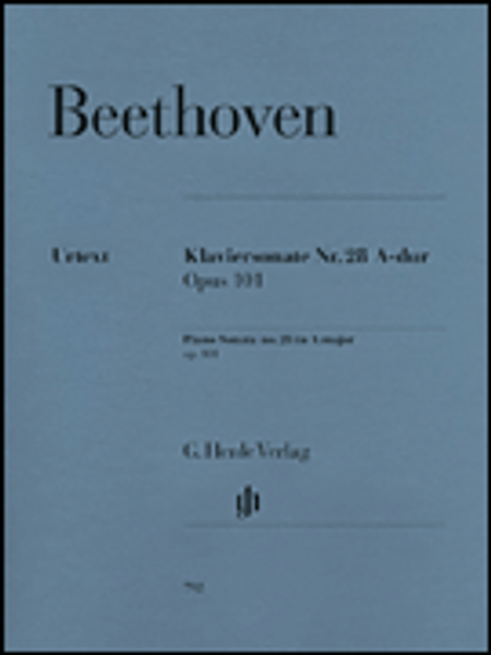 Beethoven - Piano Sonata No. 28 in A Major Op. 101 Single Sheet (Urtext) for Intermediate to Advanced Piano