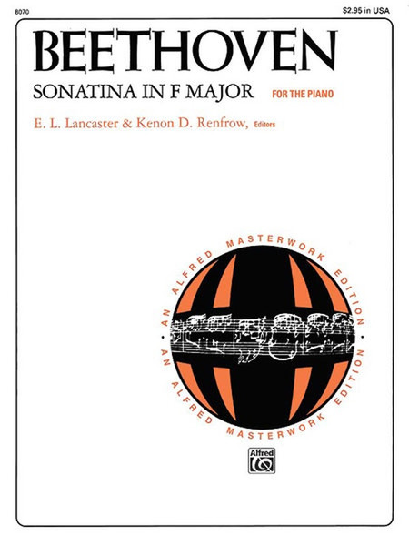 Beethoven - Sonatina in F Major Single Sheet (Alfred Masterwork Edition) for Intermediate to Advanced Piano