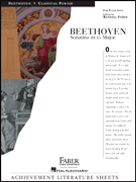 Beethoven - Sonatina in G Major Single Sheet for Intermediate to Advanced Piano