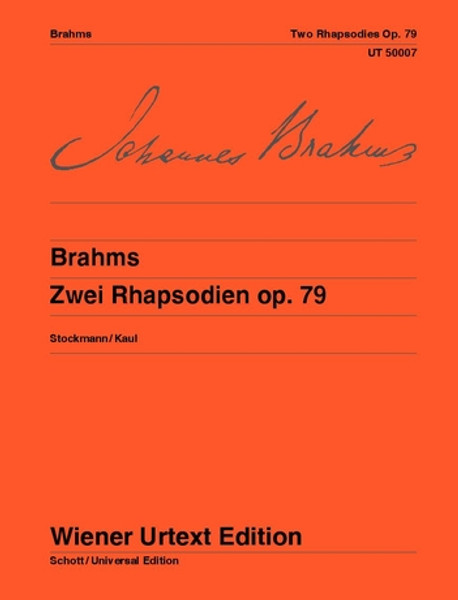 Brahms - Two Rhapsodies Op. 79 (Wiener Urtext Edition) for Intermediate to Advanced Piano