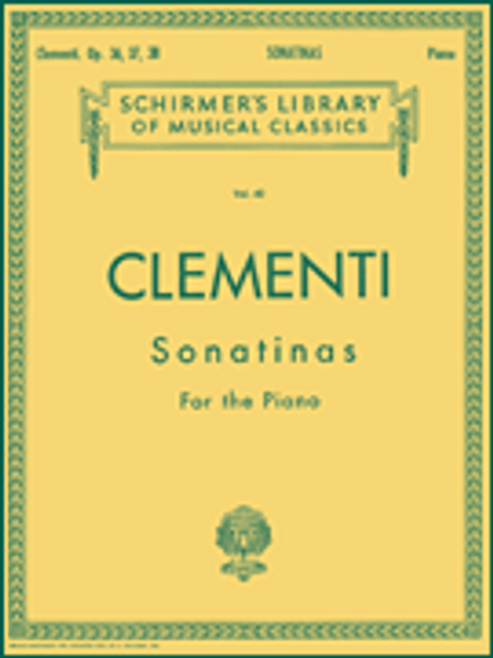 Clementi - Sonatinas for the Piano (Schirmer's Library of Musical Classics Vol. 40) for Intermediate to Advanced Piano