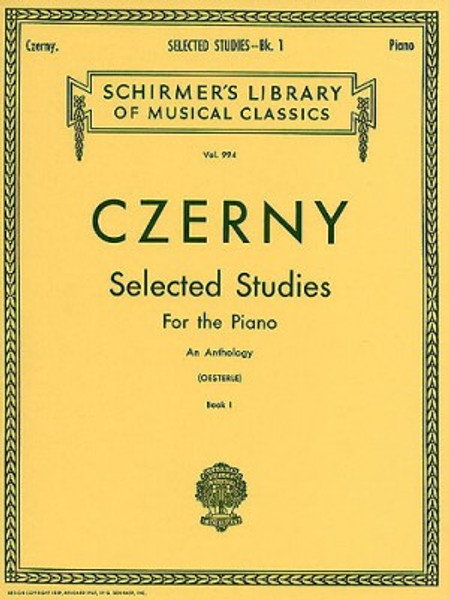 Czerny - Selected Studies for the Piano: An Anthology, Book 1 (Schirmer's Library of Musical Classics Vol. 994) for Upper Elementary and Middle Grade Piano