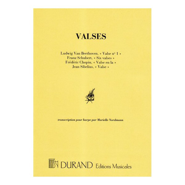 Valses for Harp by Marielle Nordmann