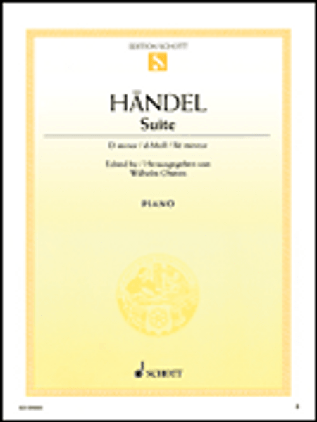 Händel - Suite in D Minor, HWV 437 Single Sheet (Schott) for Intermediate to Advanced Piano