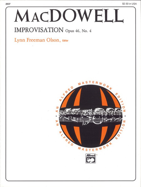 MacDowell - Improvisation, Opus 46, No.4 Single Sheet (Alfred Masterwork Edition) for Intermediate to Advanced Piano