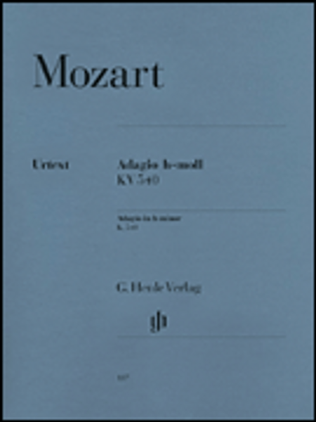 Mozart - Adagio in B minor K.540 Single Sheet (Urtext) for Intermediate to Advanced Piano