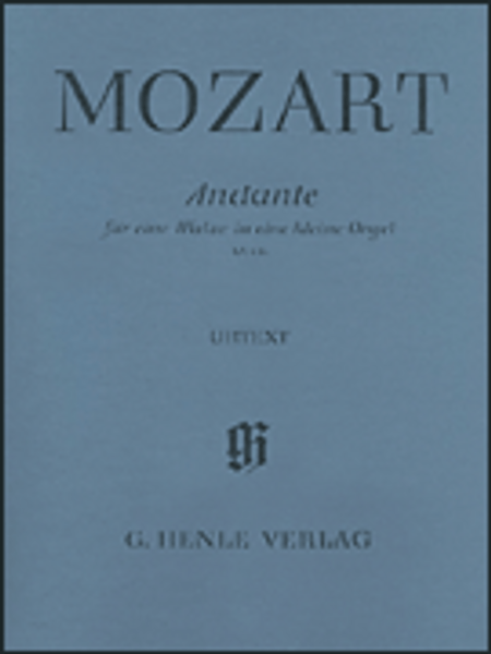 Mozart - Andante F Major for a Musical Clock K.616 Single Sheet (Urtext) for Intermediate to Advanced Piano