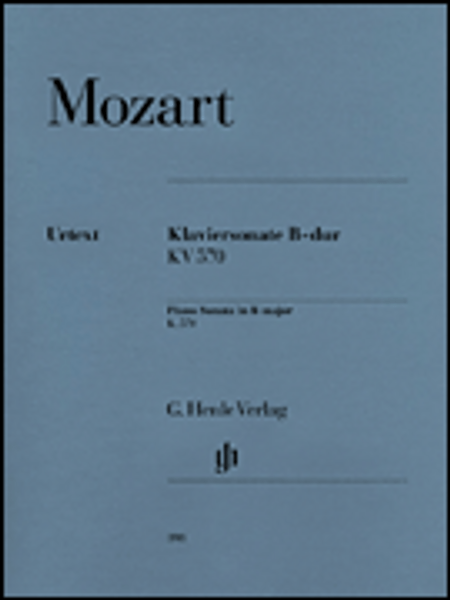 Mozart - Piano Sonata in B♭ Major K.570 Single Sheet (Urtext) for Intermediate to Advanced Piano