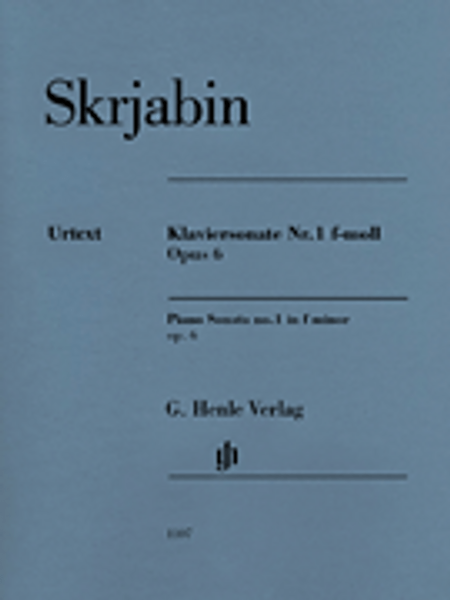 Skriabin - Piano Sonata No.1 in F Minor, Op. 6 Single Sheet (Urtext) for Intermediate to Advanced Piano