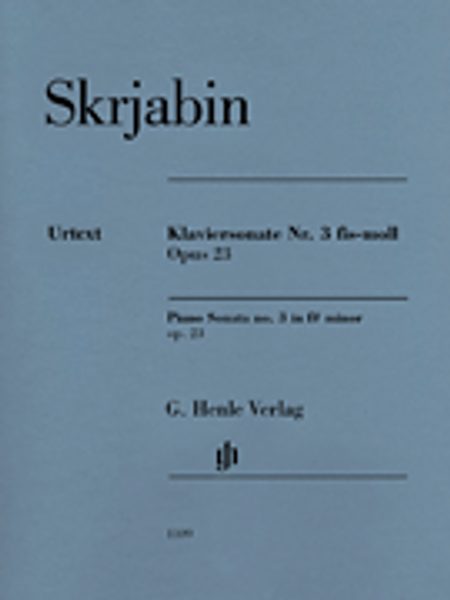 Skriabin - Piano Sonata No.3 in F# Minor, Op. 23 Single Sheet (Urtext) for Intermediate to Advanced Piano