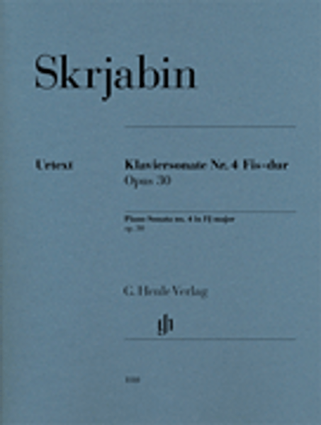 Skriabin - Piano Sonata No.4 in F# Major, Op. 30 Single Sheet (Urtext) for Intermediate to Advanced Piano