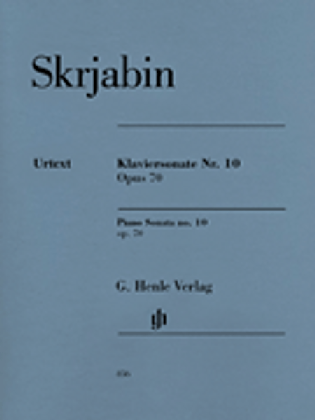 Skriabin - Piano Sonata No.10, Op. 70 Single Sheet (Urtext) for Intermediate to Advanced Piano