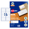 Avery InkjetLabel J8162 16UP Pack of 50 - Quick Peel Address Labels with Sure Feed 99.1 x 34 mm, Inkjet, Permanent