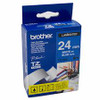 Brother TZ-555 Laminated 24mm x 8m - White printing on Blue Tape