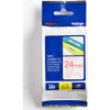 Brother 24mm X 8 Metre Labelling Tape, Red on White Tape