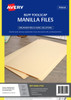 Avery Buff Manilla Folder, Foolscap, 355 x 241 mm, 10 Files (88051)