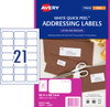 Avery Address Labels with Quick Peel for Inkjet Printers, 63.5 x 38.1 mm, 1050 Labels (936047 / J8160)