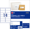 Avery General Use Labels, 99.1 x 38.1 mm, 1400 Labels (938209 / L7163GU)