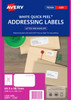 Avery Address Labels with Quick Peel for Laser Printers, 63.5 x 38.1 mm, 2100 Labels (959001 / L7160)