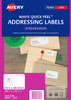 Avery Address Labels with Quick Peel for Laser Printers, 63.5 x 46.6 mm, 1800 Labels (959002 / L7161)