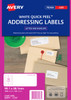 Avery Address Labels with Quick Peel for Laser Printers, 99.1 x 38.1 mm, 1400 Labels (959004 / L7163)